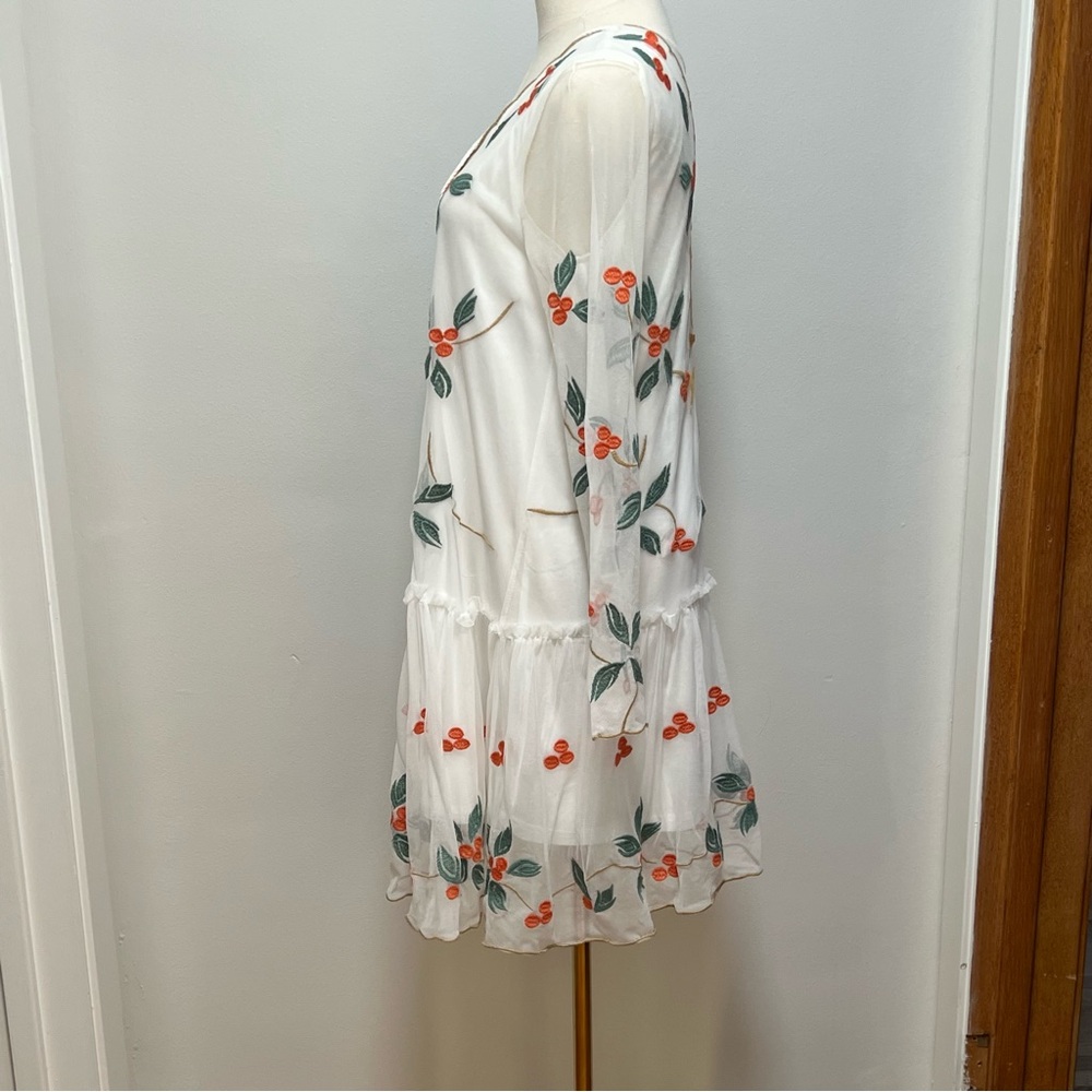 White Embroidered Dress - Picture 2 of 9